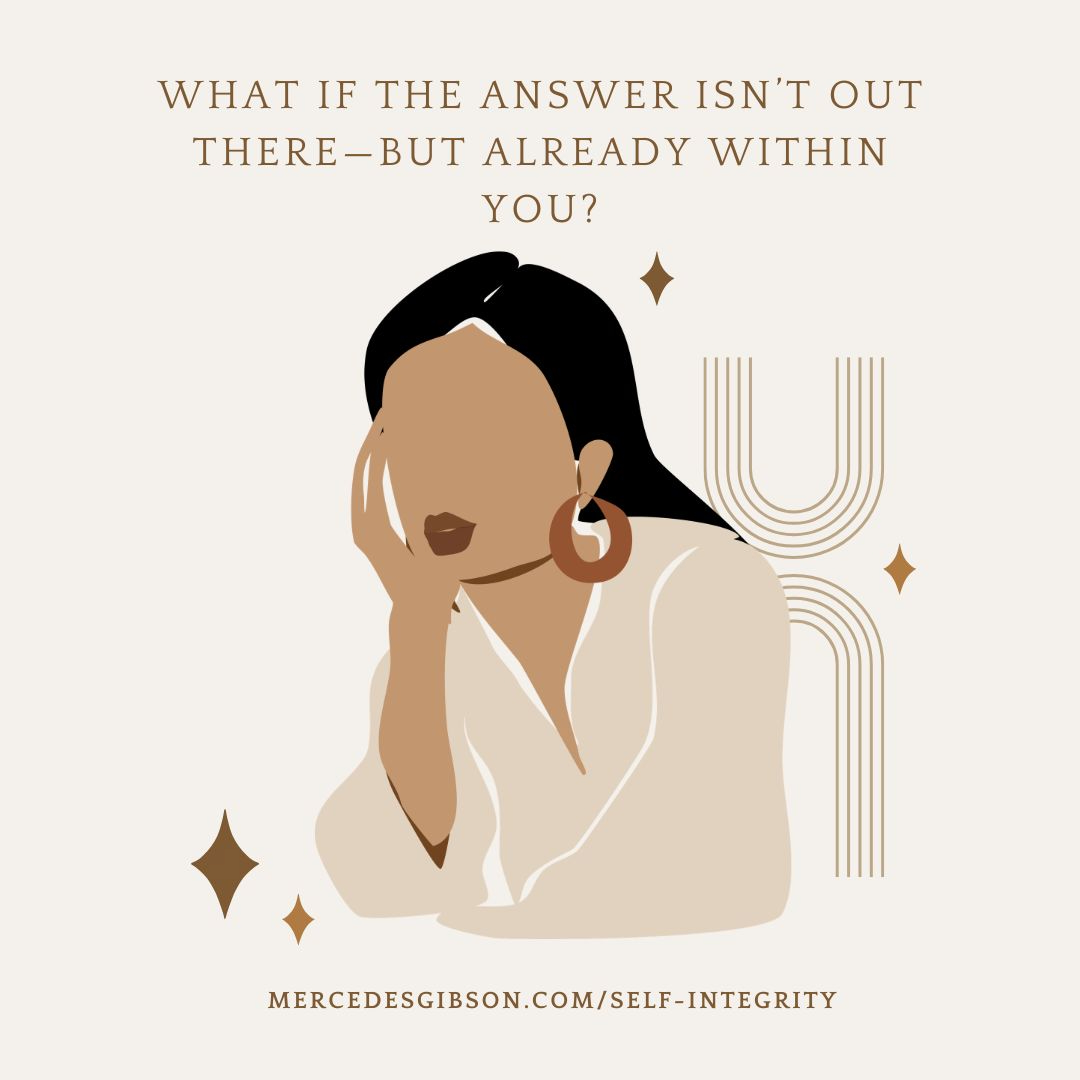 Illustration of a woman with dark hair and hoop earrings resting her face on her hand, surrounded by decorative stars.